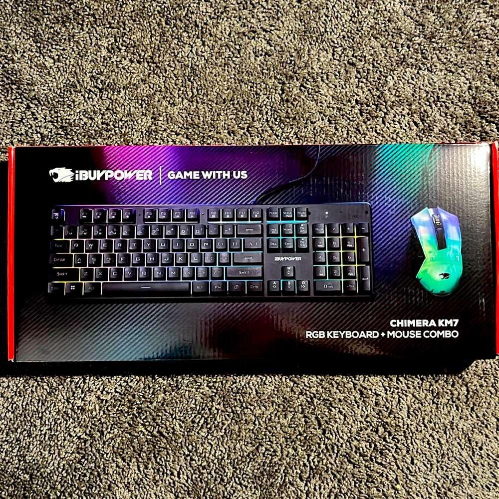 iBUYPOWER- Chimera KM7 RGB keyboard and mouse combo (NEW/UNUSED)